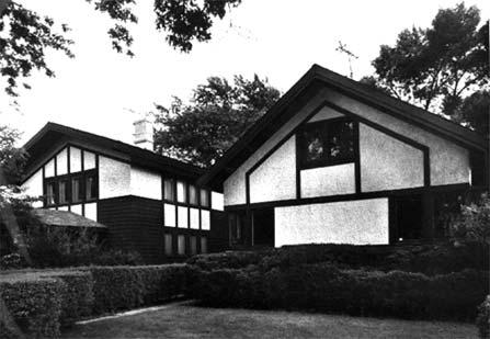 Jenkinson and Clark houses, photo by Barbara Crane, 1978