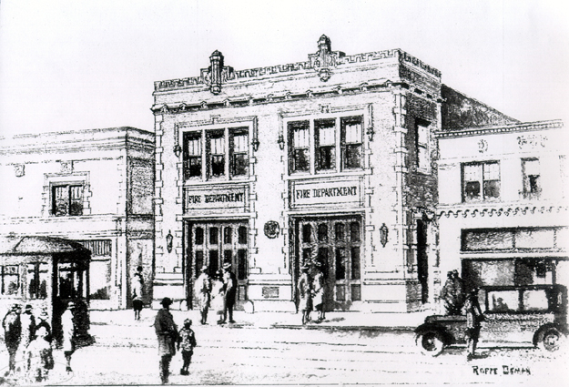 Rendering by the department of public works, divison of architecture 1928