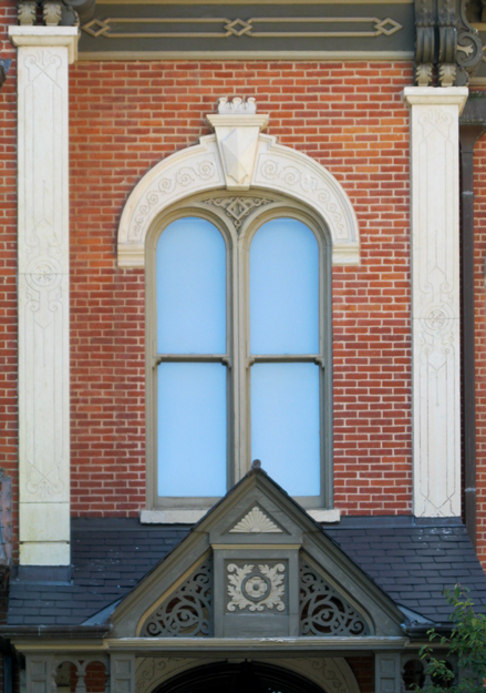 Window, hood, and porch details